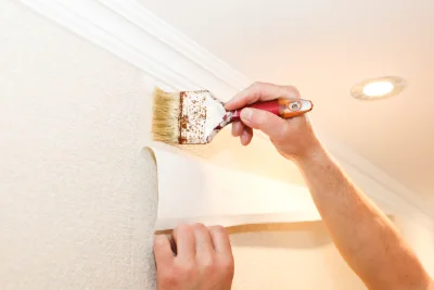 Pose de papier peint à Chamelet — revêtements muraux et toiles de verre